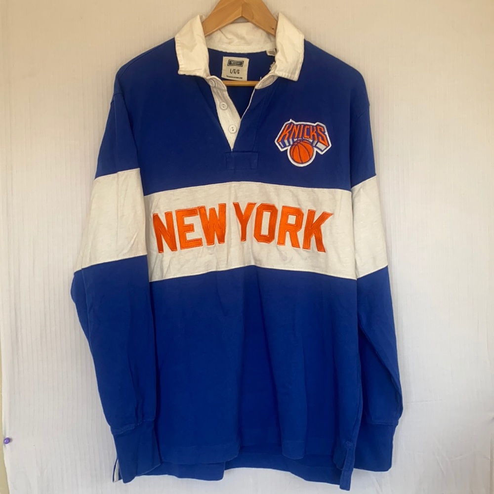 New York Knicks rugby long sleeve shirt NWT